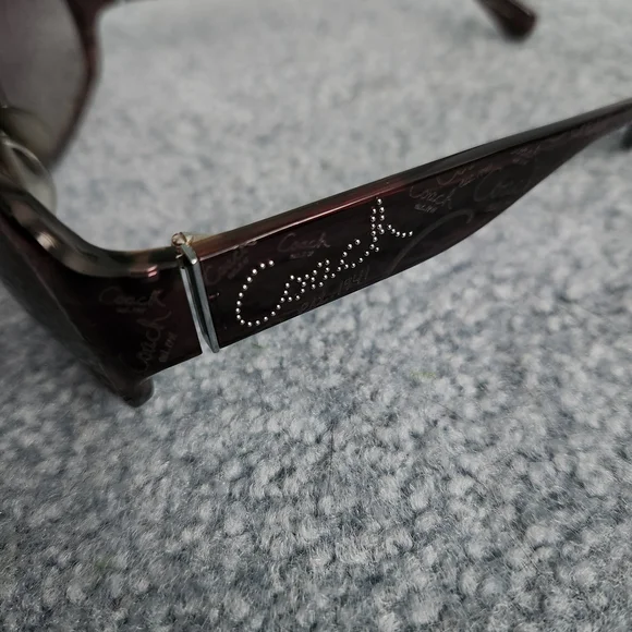 Coach Dark Purple Sunglasses With Logo - Picture 4 of 8